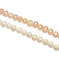Round Cultured Freshwater Pearl Beads, natural 5-6mm Approx 0.8mm .5 Inch 
