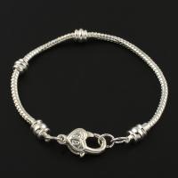 Stainless Steel European Bracelet Chain, snake chain, original color, 30mm Approx 7.5 Inch 