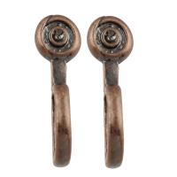 Zinc Alloy Stud Earring, stainless steel post pin, Letter D, antique copper color plated 