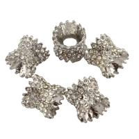 Rhinestone Zinc Alloy Beads, platinum color plated, with rhinestone Approx 2mm 