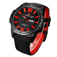 Bracelets de montre pour hommes, tissu, avec cadran en alliage de zinc & verre, Placage, imperméable, plus de couleurs à choisir Environ 14.1 pouce, Vendu par PC