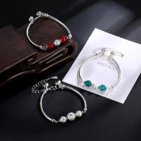 Zinc Alloy Resin Bracelets, with Resin, plated, with bell & for woman Approx 6.2 Inch 