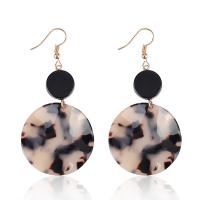 Acrylic Drop Earring, Flat Round, for woman 