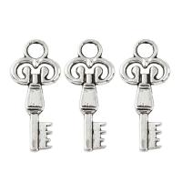 Zinc Alloy Key Pendants, antique silver color plated, lead & cadmium free Approx 3mm, Approx 