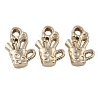 Zinc Alloy Jewelry Pendants, Cup, gold color plated, lead & cadmium free Approx 2.5mm 