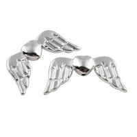 Zinc Alloy Angel Wing Beads, Wing Shape, silver color plated, lead & cadmium free Approx 1.2mm 