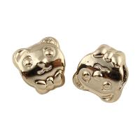 Zinc Alloy Animal Beads, Cat, gold color plated, lead & cadmium free Approx 4.5mm 