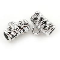 Zinc Alloy Bail Beads, silver color plated, lead & cadmium free Approx 