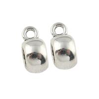 Zinc Alloy Bail Beads, Round, silver color plated, lead & cadmium free Approx Approx 