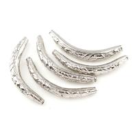 Zinc Alloy Curved Tube Beads, platinum color plated Approx 0.5mm 