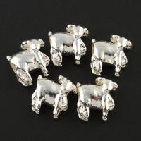 Zinc Alloy Animal Beads, Bull, silver color plated Approx 2.5mm 
