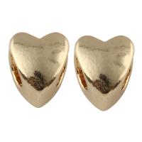 Zinc Alloy European Beads, Heart, gold color plated, without troll Approx 5mm 