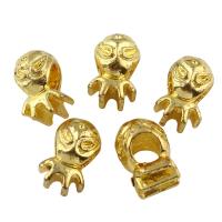 Zinc Alloy Animal Beads, Octopus, gold color plated Approx 4mm 