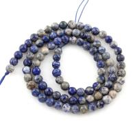 Perles de pierre lasurite naturelles, lapis lazuli naturel, Rond, normes différentes pour le choix Environ 15.5 pouce, Vendu par brin