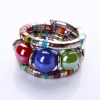 Plastic Pearl Bangle, with Zinc Alloy 40mm, Inner Approx 55mm 