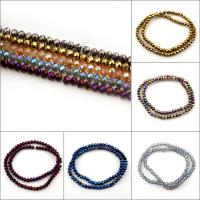 Perles de verre mixte, Des billes de verre, rondelle, normes différentes pour le choix & facettes, plus de couleurs à choisir Environ 1mm, Vendu par brin