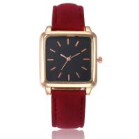 Women Wrist Watch, PU Leather, with Alloy & Glass, Chinese movement, Flat Round, for woman Approx 9.5 Inch 