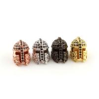 Cubic Zirconia Micro Pave Brass Beads, Helmet, plated, micro pave cubic zirconia nickel, lead & cadmium free Approx 1mm 