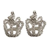 Zinc Alloy Crown Pendants, silver color plated Approx 