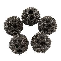 Perles en alliage de zinc Cadre, Rond, Placage de couleur noire de plumbum, 12mm Environ 2.5mm Vendu par sac