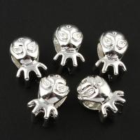 Zinc Alloy Animal Beads, Octopus, platinum color plated Approx 4mm 