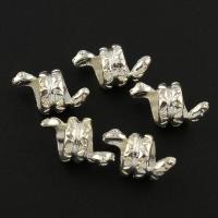 Zinc Alloy European Beads, Snake, silver color plated, without troll Approx 5mm 