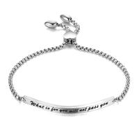 Titanium Steel Bracelet & Bangle, plated, box chain & for woman 51.5mm Approx 8.5 Inch 