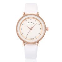 Women Wrist Watch, PU Leather, with Alloy & Glass, Chinese movement, for woman Approx 9 Inch 