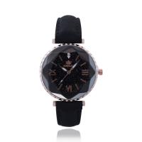 Uhrenarbänder für Frauen, PU Leder, mit Legierung & Glas, chinesische Bewegung, keine, 36x16x10mm, Länge:ca. 9 ZollInch, verkauft von PC