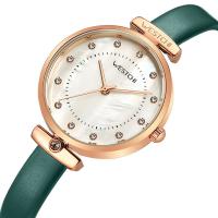 Women Wrist Watch, Leather, with Zinc Alloy, Japanese movement, plated, for woman Approx 9 