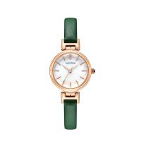 Women Wrist Watch, Leather, with Zinc Alloy, Japanese movement, plated, for woman Approx 9 Inch 