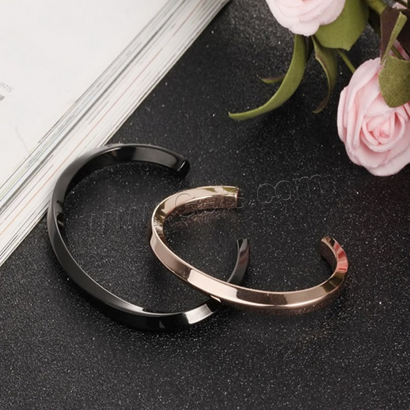 Titanium Steel Bracelet & Bangle, plated, for couple, 140x5mm,120x4mm, Sold By PC