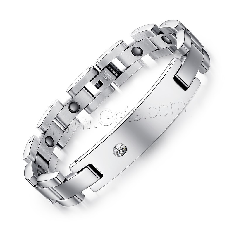 Titan Edelstahl Armband / Armreif, Titanstahl, Unendliche, plattiert, für paar, Silberfarbe, 215x12mm,200x10mm, verkauft von Strang