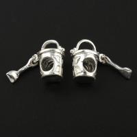Zinc Alloy European Beads, barrel, platinum color plated, without troll Approx 4.5mm 