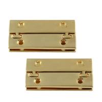 Zinc Alloy Bag Buckle, Rectangle, gold color plated 