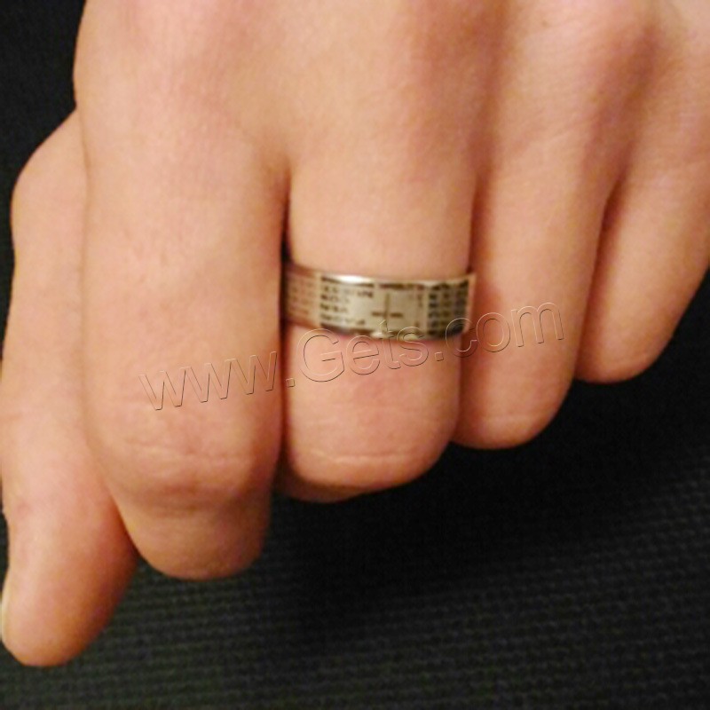 Stainless Steel Finger Ring, Unisex & different size for choice, 8mm, Sold By PC