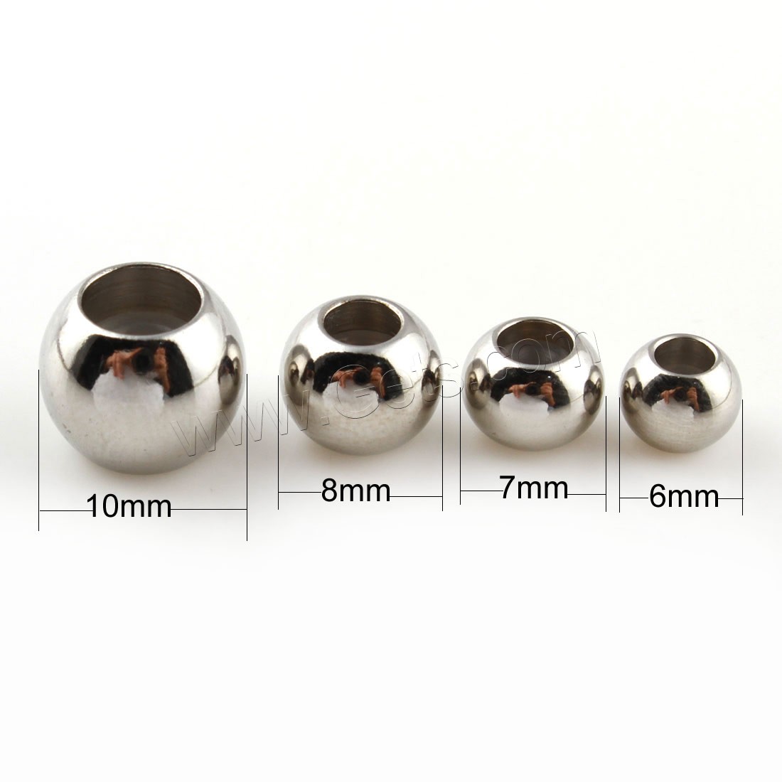 Zinc Alloy Jewelry Beads, Drum, silver color plated, different size for choice, 20PCs/Bag, Sold By Bag