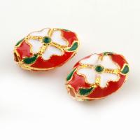 Enamel Zinc Alloy Beads, Drum, gold color plated Approx 2mm 