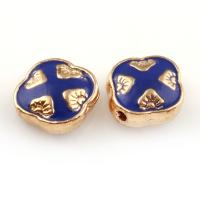 Enamel Zinc Alloy Beads, gold color plated Approx 1.2mm 