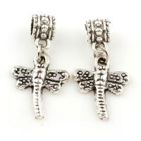 Zinc Alloy Animal Pendants, Dragonfly, antique silver color plated Approx 4mm, Approx 