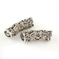Zinc Alloy Curved Tube Beads, antique silver color plated Approx 9mm 