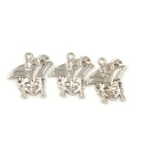 Character Shaped Zinc Alloy Pendants, Cartoon, silver color plated Approx 2mm 