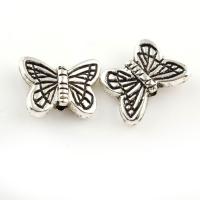 Zinc Alloy Animal Beads, Butterfly, antique silver color plated Approx 