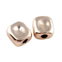 Zinc Alloy Jewelry Beads, Squaredelle, rose gold color plated Approx 2mm 