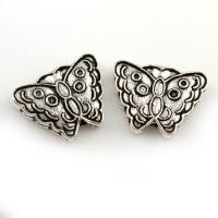 Zinc Alloy Animal Beads, Butterfly, antique silver color plated Approx 1mm, Approx 