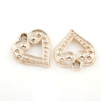 Zinc Alloy Heart Pendants, gold color plated Approx 1.5mm 