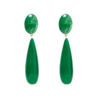 Resin Zinc Alloy Earring, with Zinc Alloy, gold color plated, for woman, green 