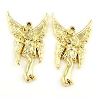 Character Shaped Zinc Alloy Pendants, Angel, gold color plated Approx 1.5mm 