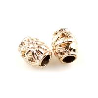 Zinc Alloy Large Hole Beads, Drum, gold color plated Approx 3mm 