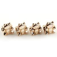 Zinc Alloy Large Hole Bead, Frog, gold color plated Approx 4mm 